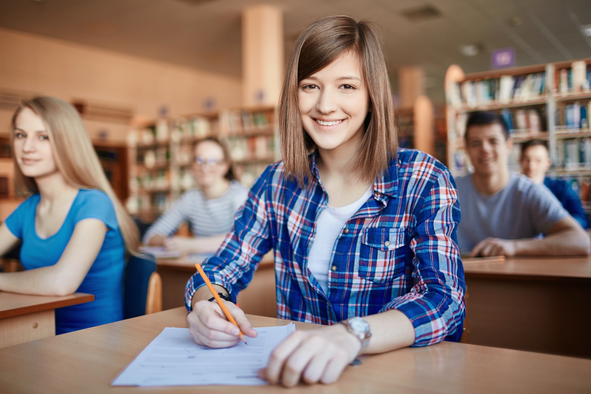 Girl in college